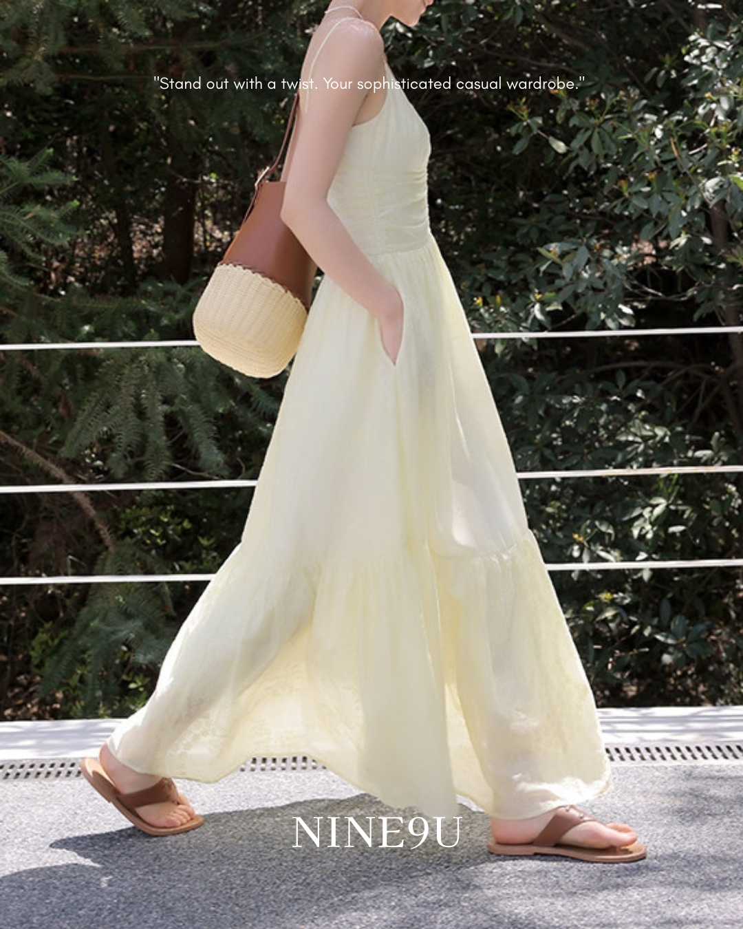 front gathered tiered one-piece【NINE0215】