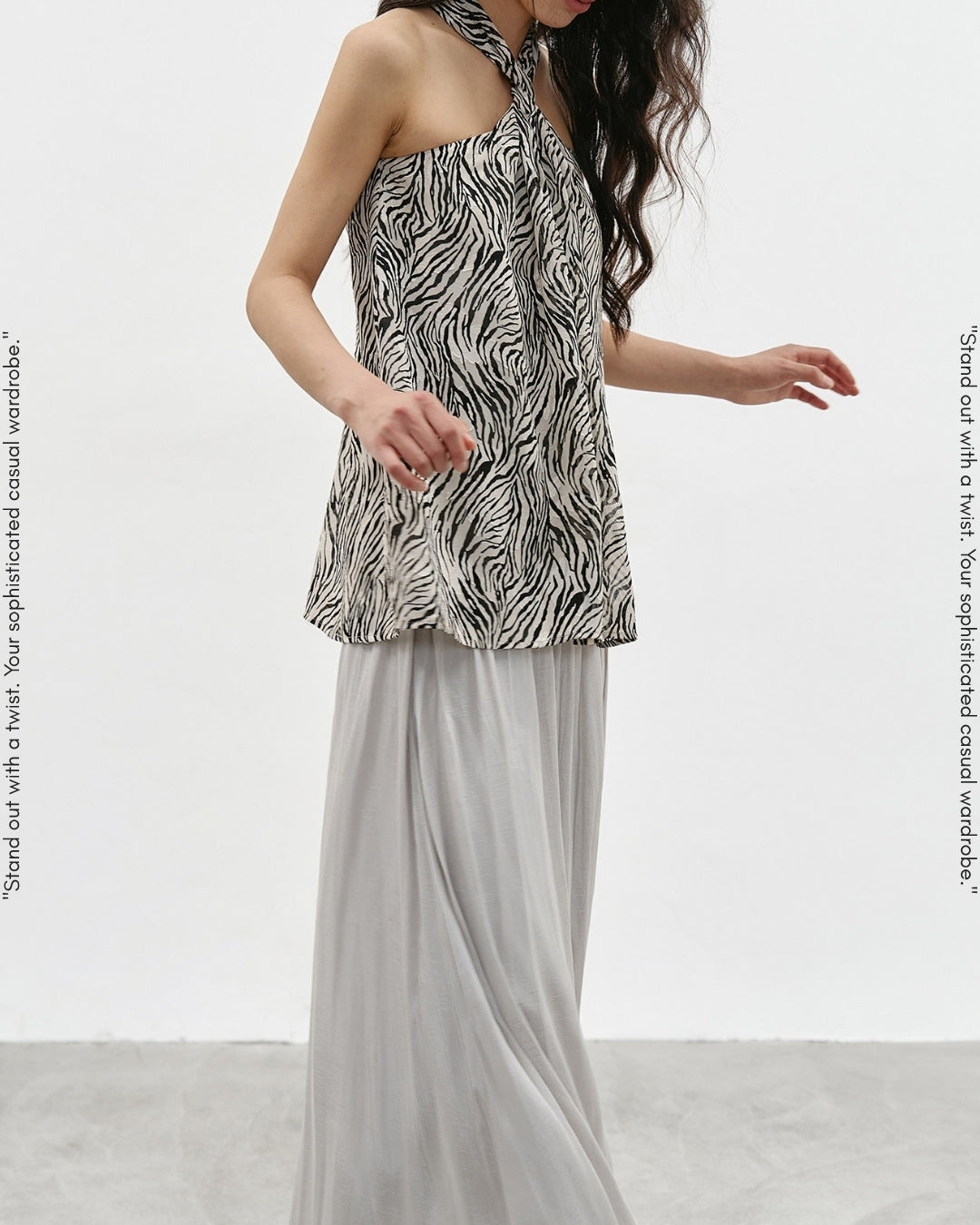 asymmetrical waist gathered skirt【NINE0347】