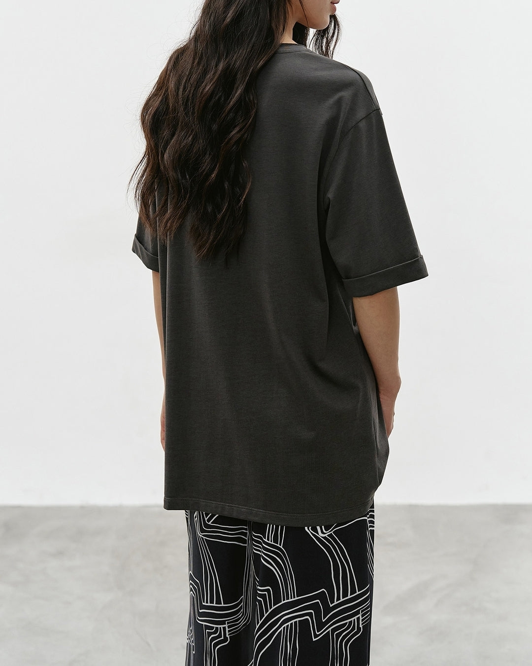 nuance print oversized t-shirt 2color【NINE0325】