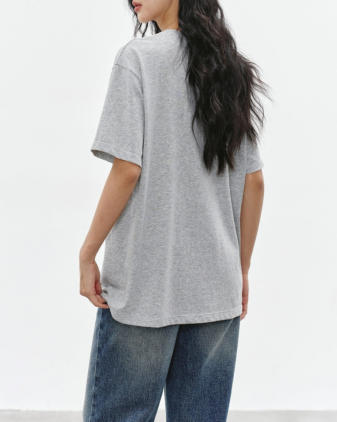 rhinestone logo t-shirt 2color【NINE0306】