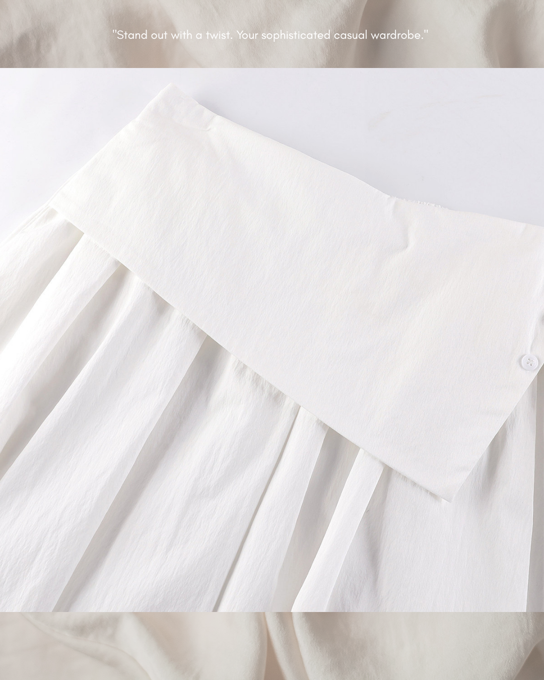 asymmetric flap button long flare skirt 3color 【NINE7308】