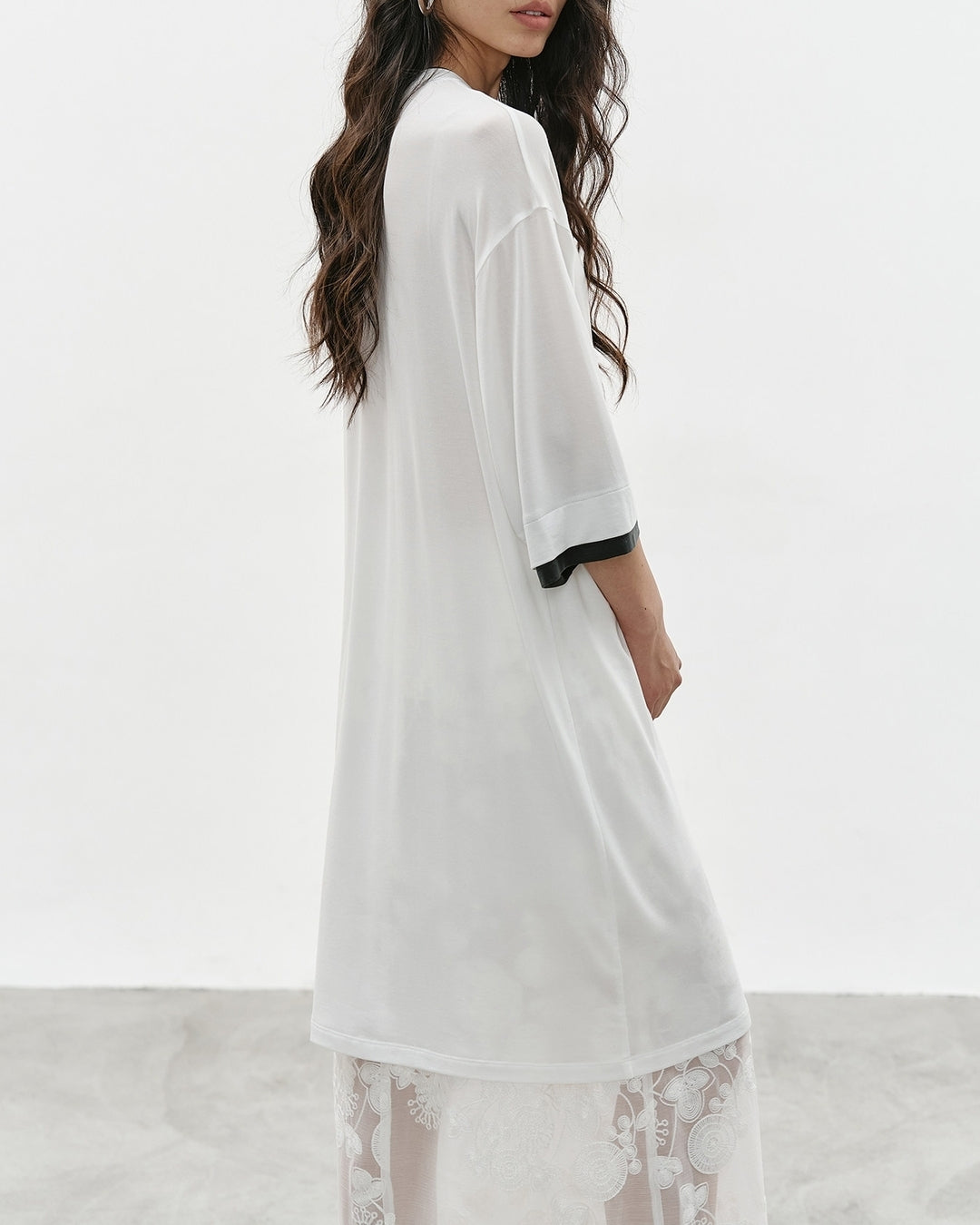 oversized two-tone t-shirt 2color【NINE0327】