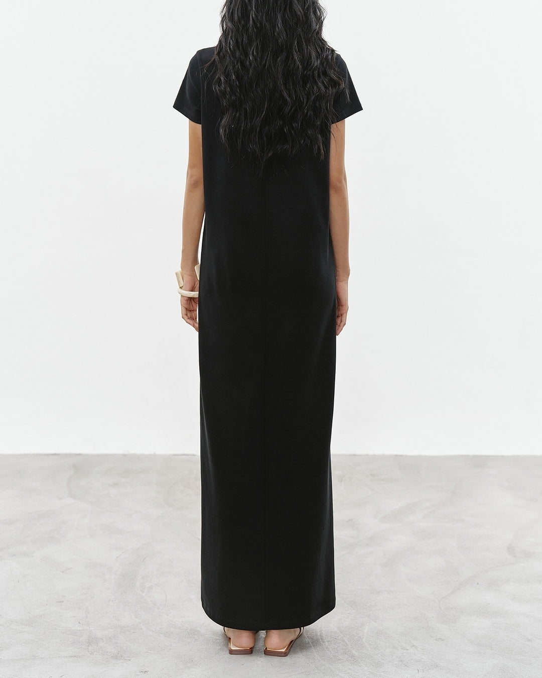 lined side slit one-piece【NINE0314】