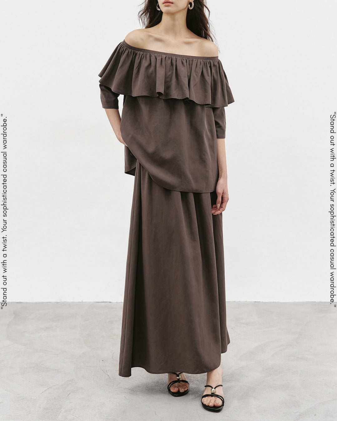 2-way frill blouse & skirt setup【NINE0352】