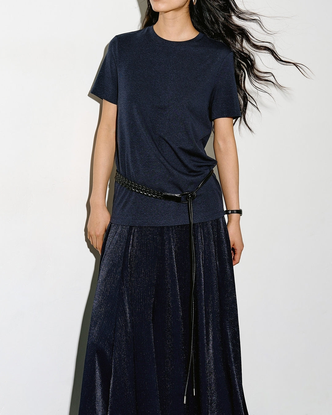 asymmetrical hem flare skirt【NINE0339】