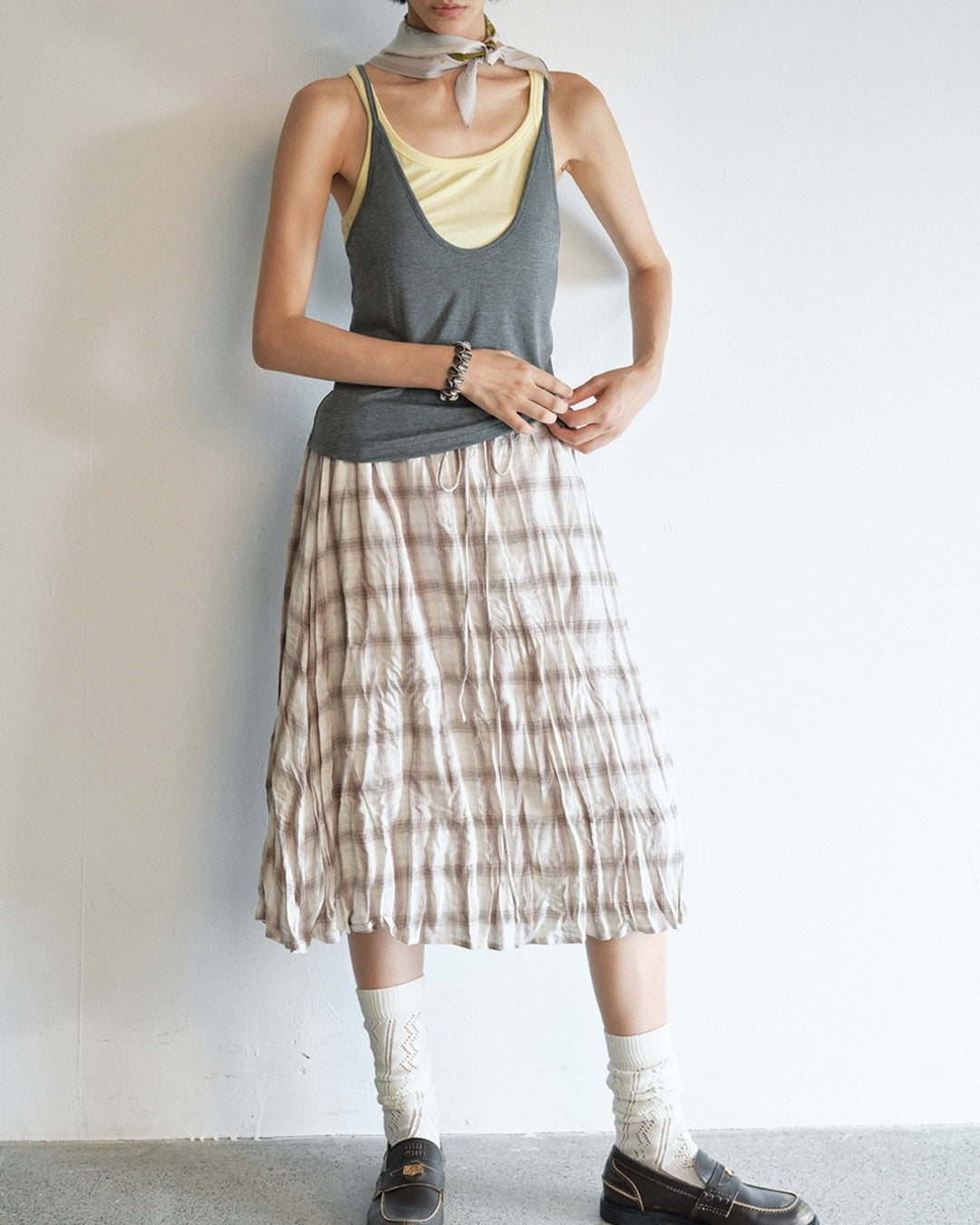 bicolor fake layered camisole 3color【NINE0205】