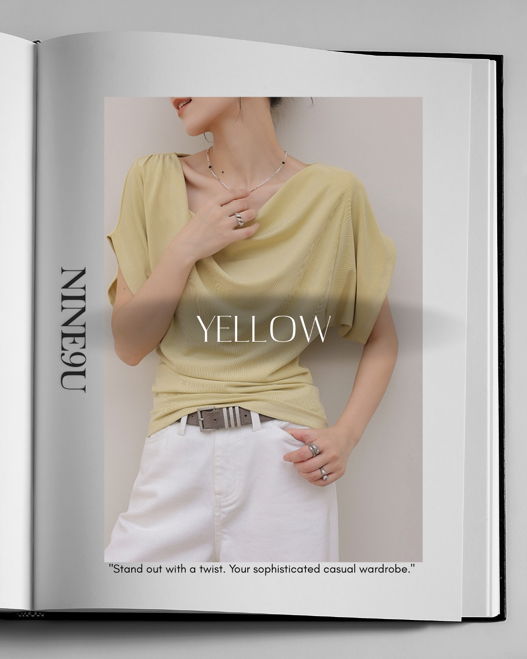 shaped drape tops 2color【NINE0213】