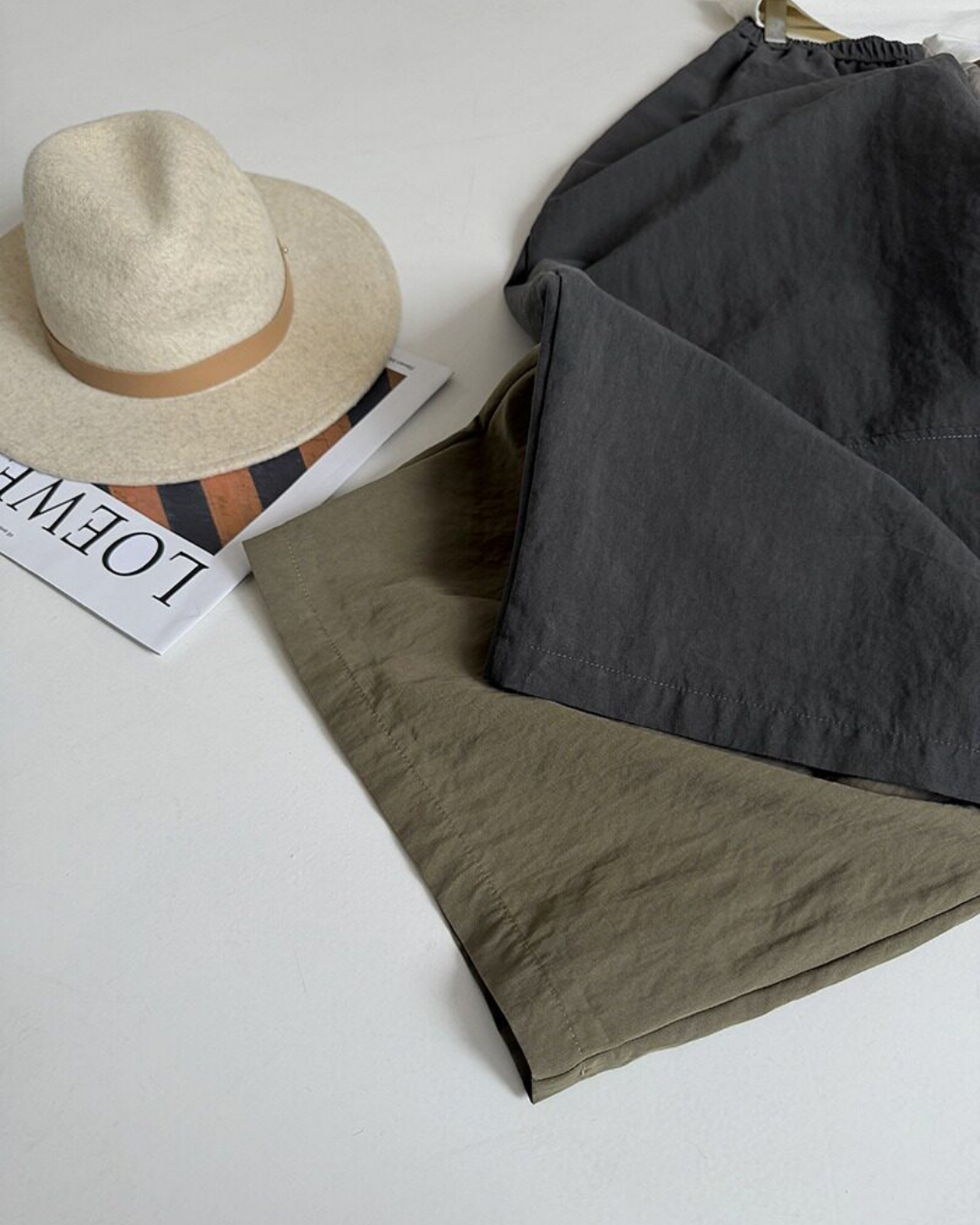 pleated seam balloon wide leg pants 3color 【NINE7323】