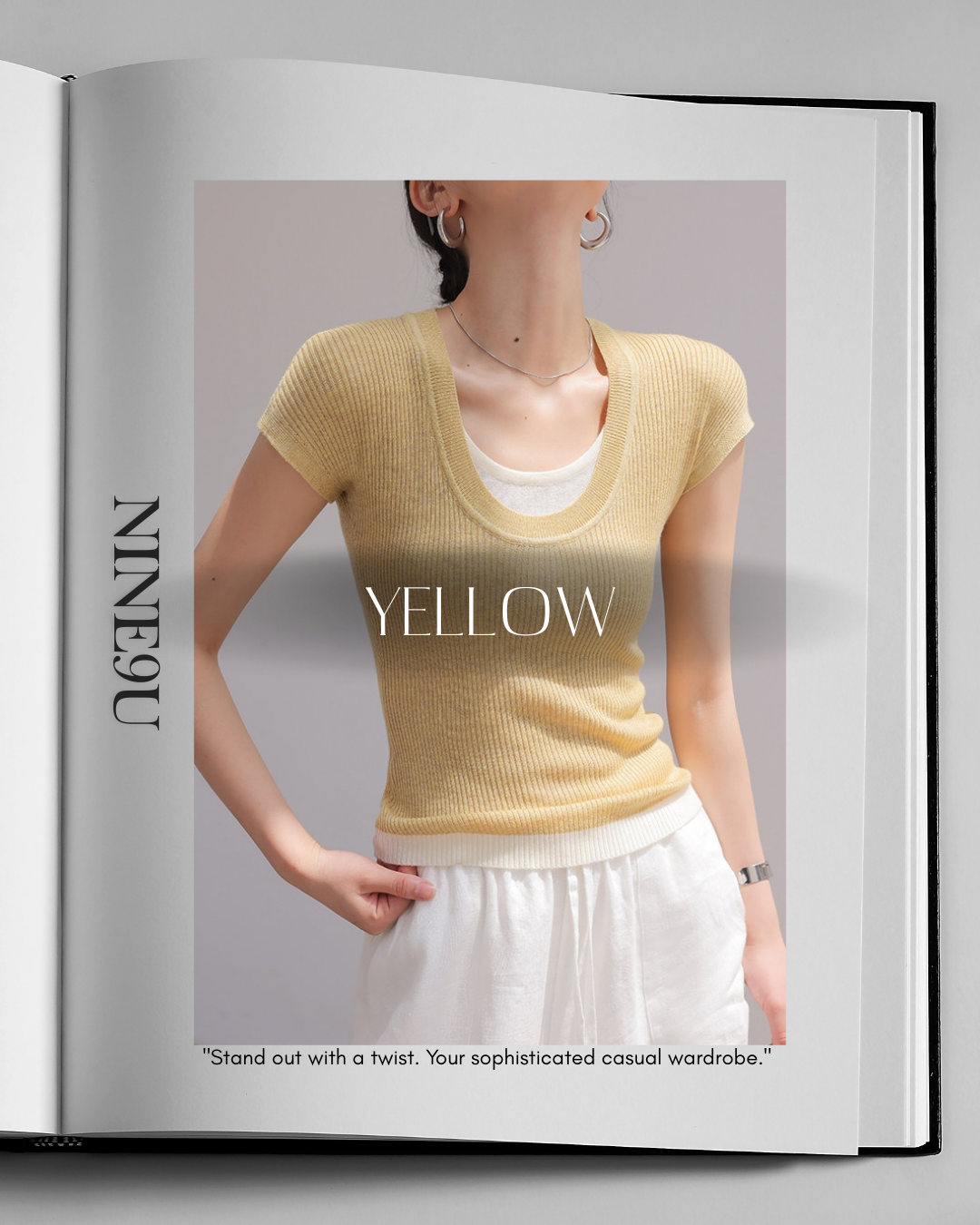 fake layered slim tops 3color【NINE0217】