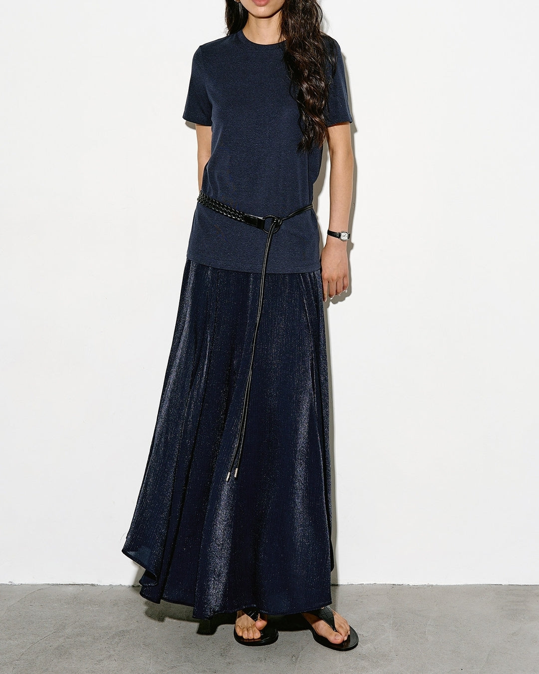 asymmetrical hem flare skirt【NINE0339】