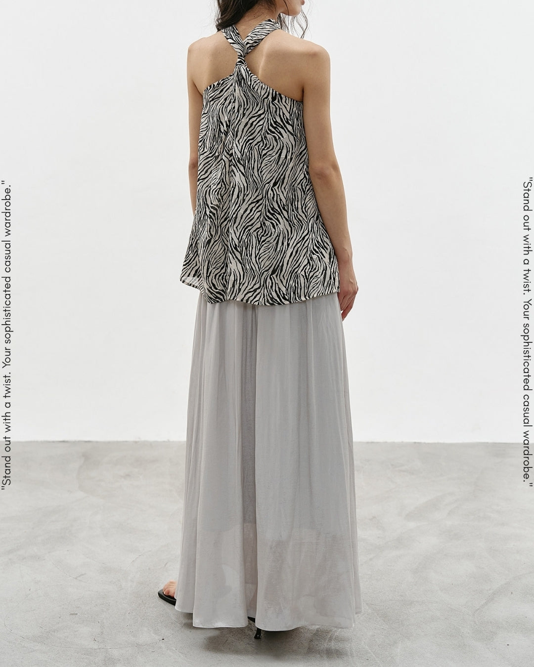 asymmetrical waist gathered skirt【NINE0347】