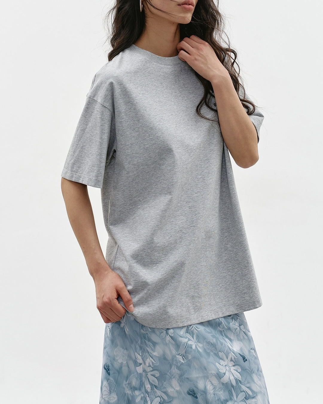 mini print oversized t-shirt 2color【NINE0349】