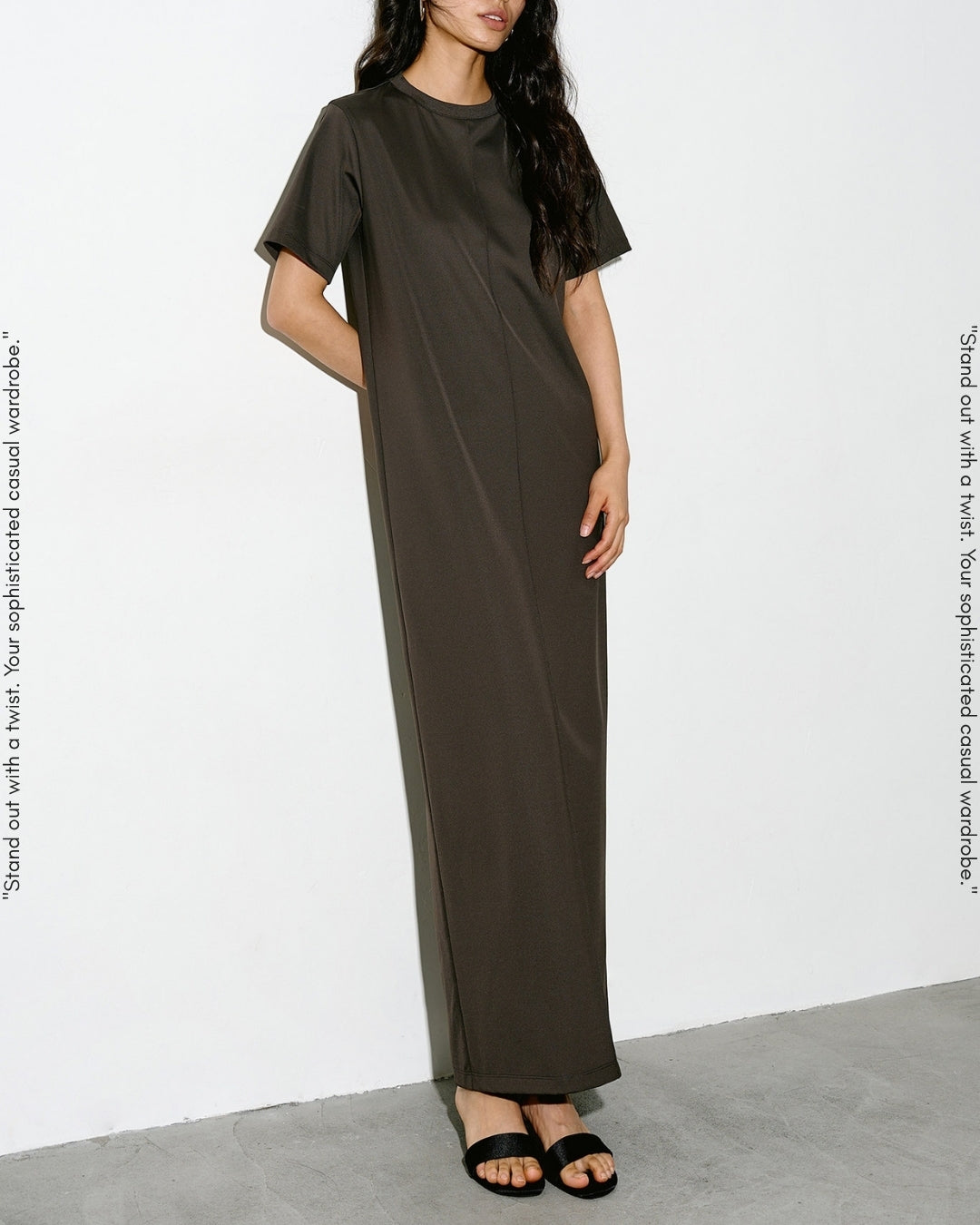 center line back slit one-piece【NINE0344】