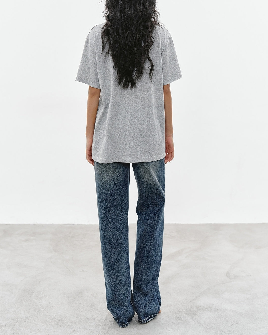 rhinestone logo t-shirt 2color【NINE0306】