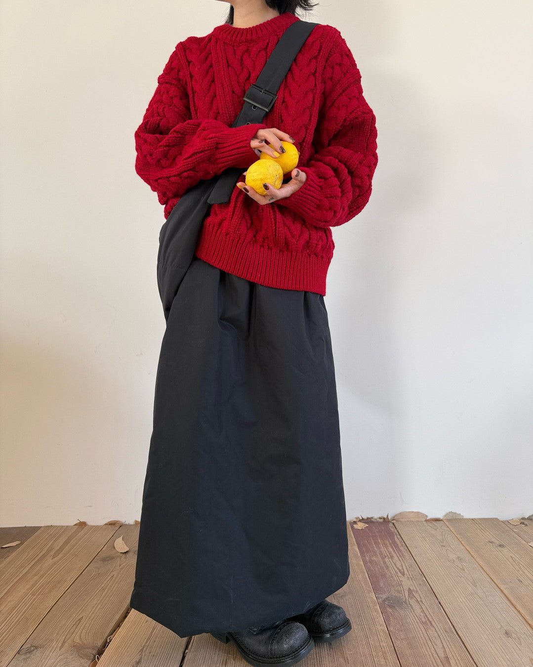 cable knit loose fit sweater 3color 【NINE7267】