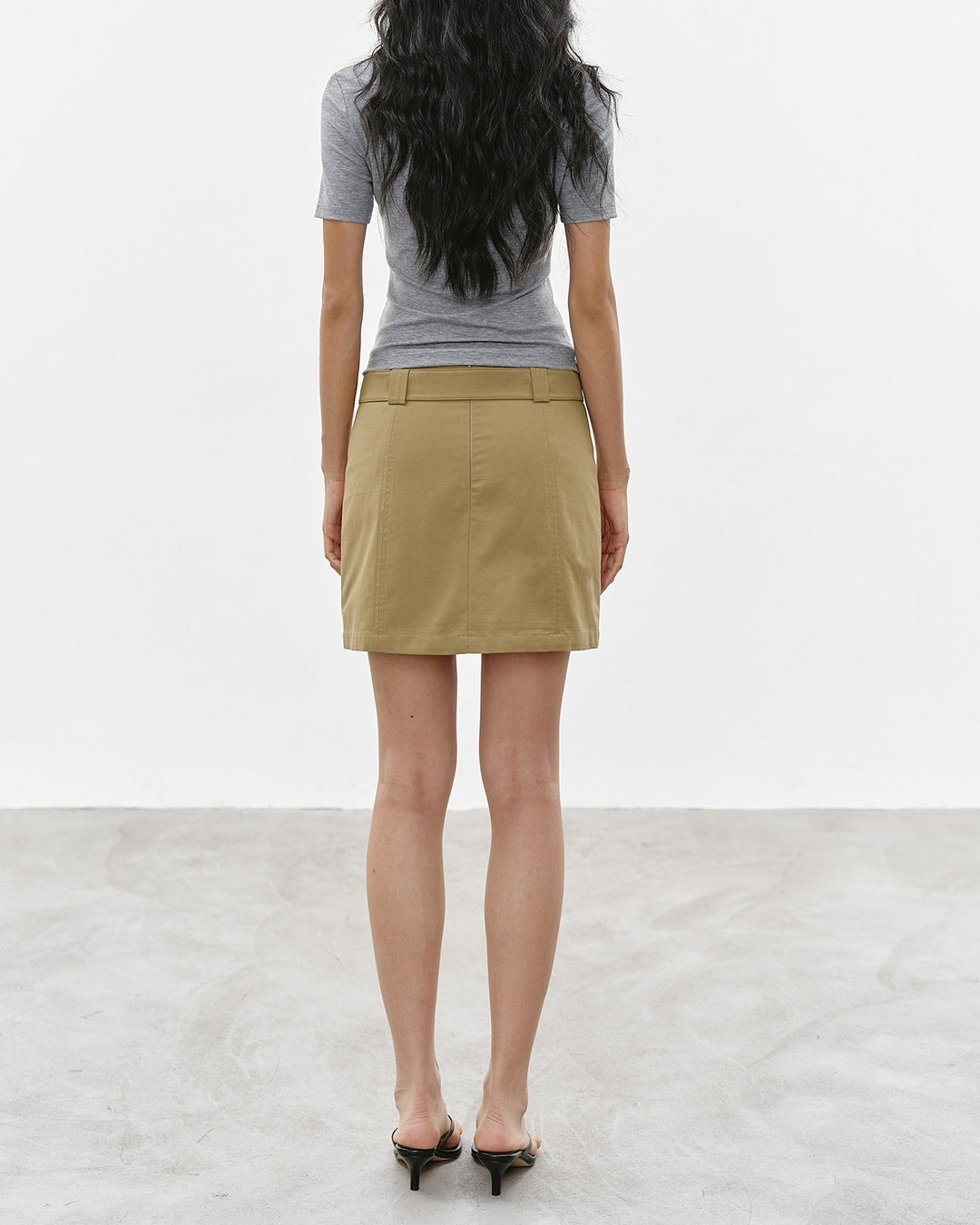 cut-out asymmetrical t-shirt 2color【NINE0310】