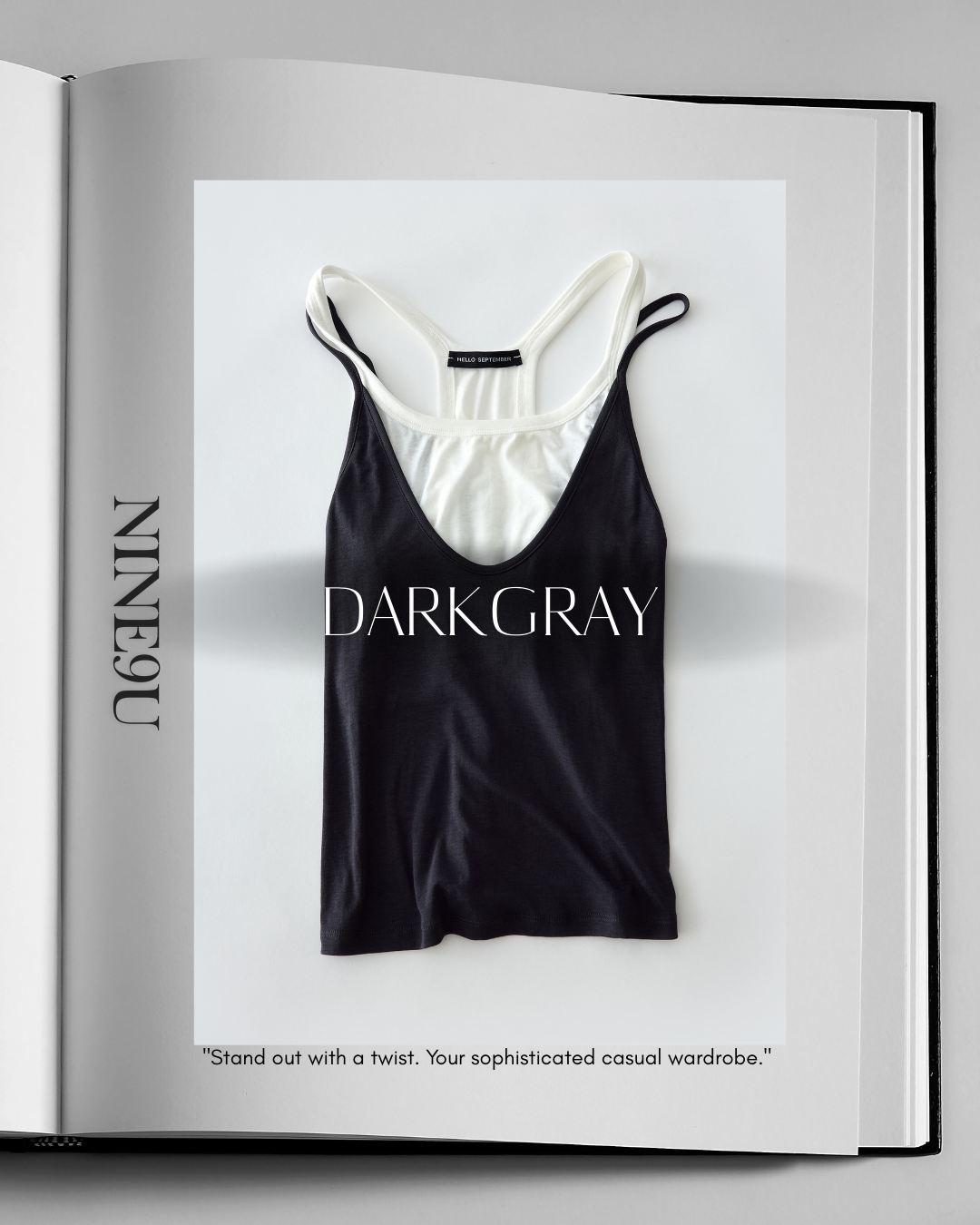 bicolor fake layered camisole 3color【NINE0205】