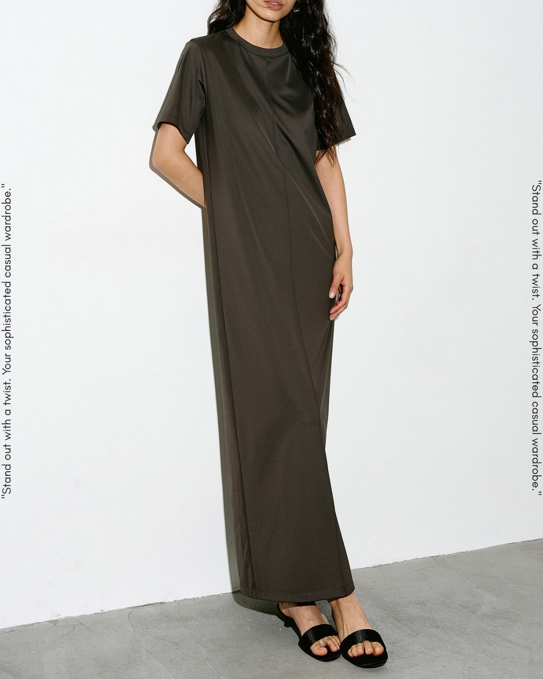 center line back slit one-piece【NINE0344】