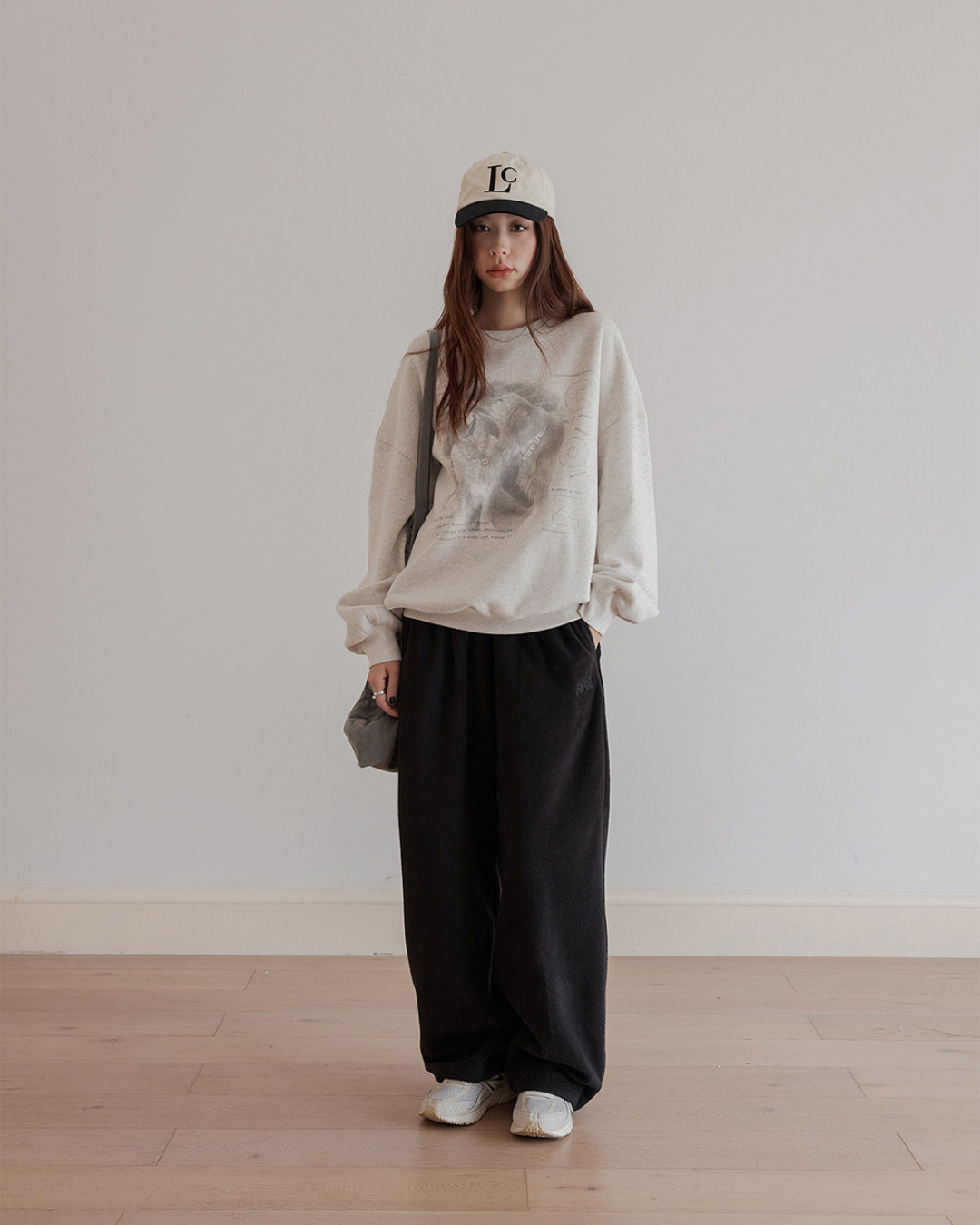 fleece wide leg sweatpants 2color 【NINE7275】