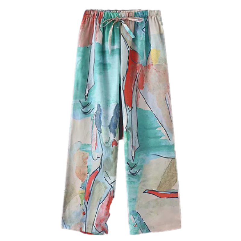 WATERCOLOR printing design pants【NINE4318】