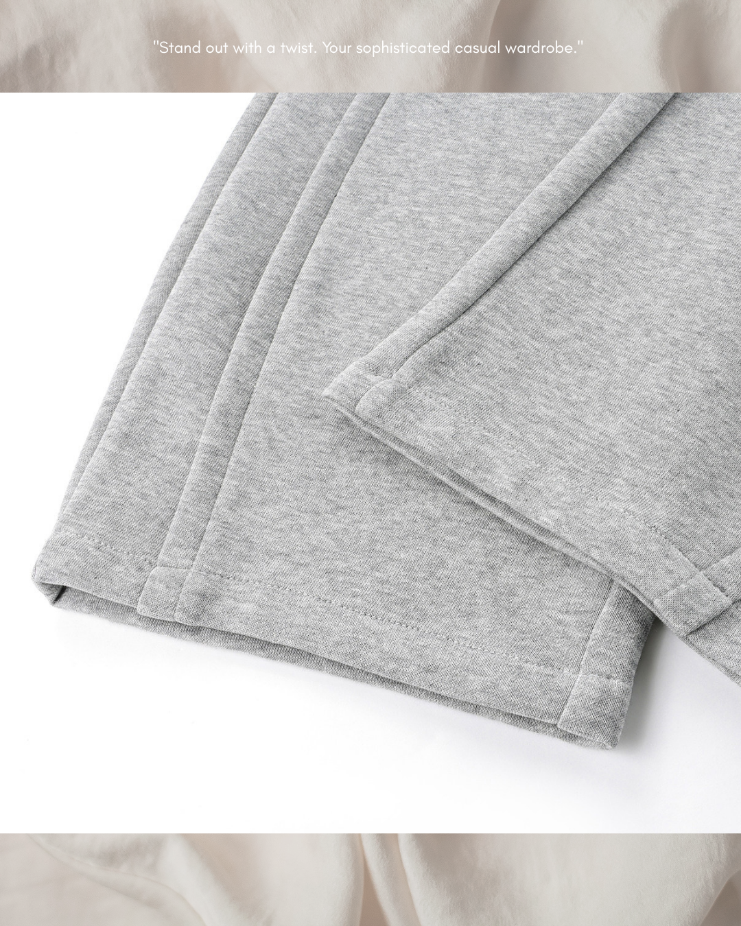 contrast waist pin tuck sweatpants 4color 【NINE7309】