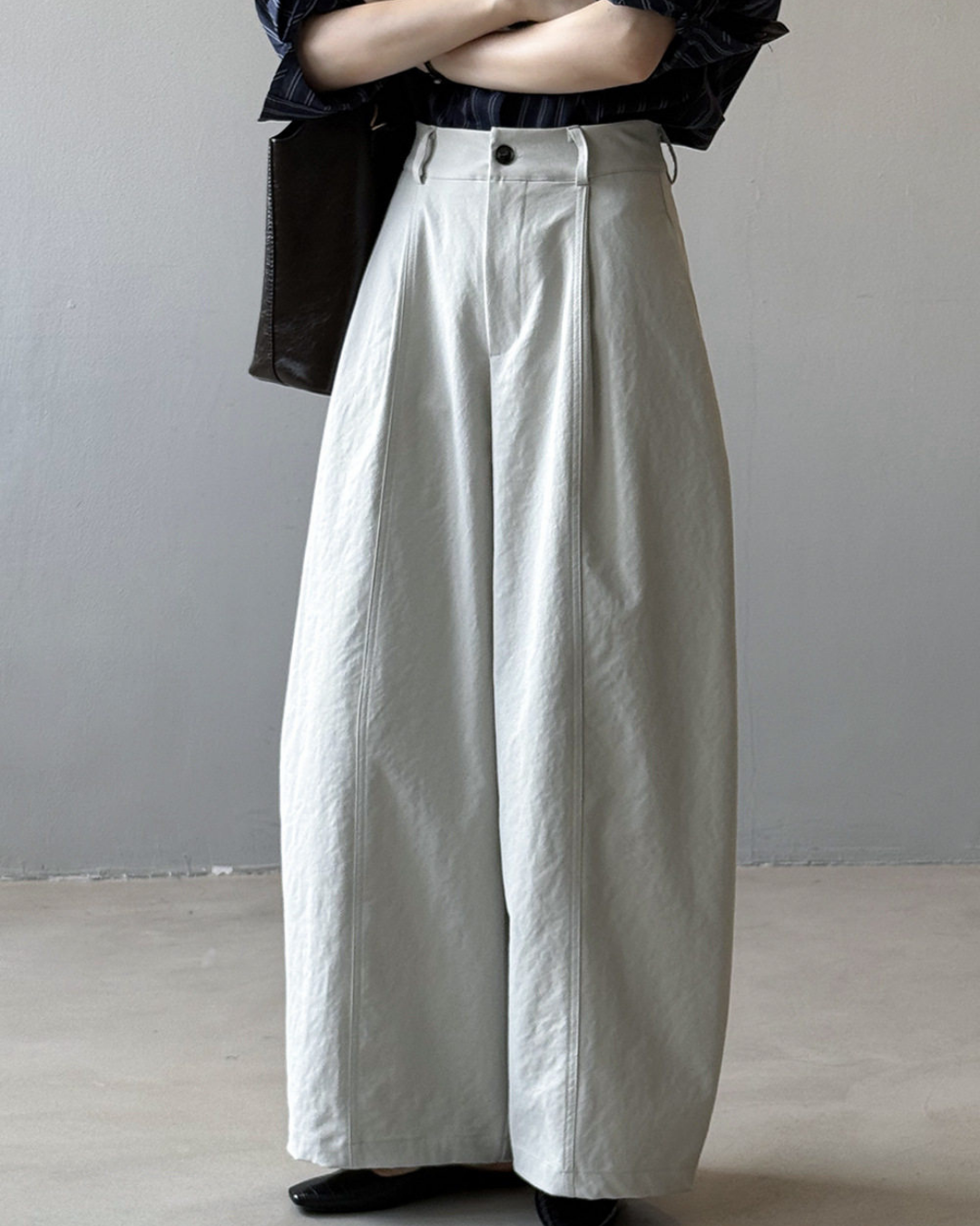 center seam wide leg pants 4color 【NINE7320】