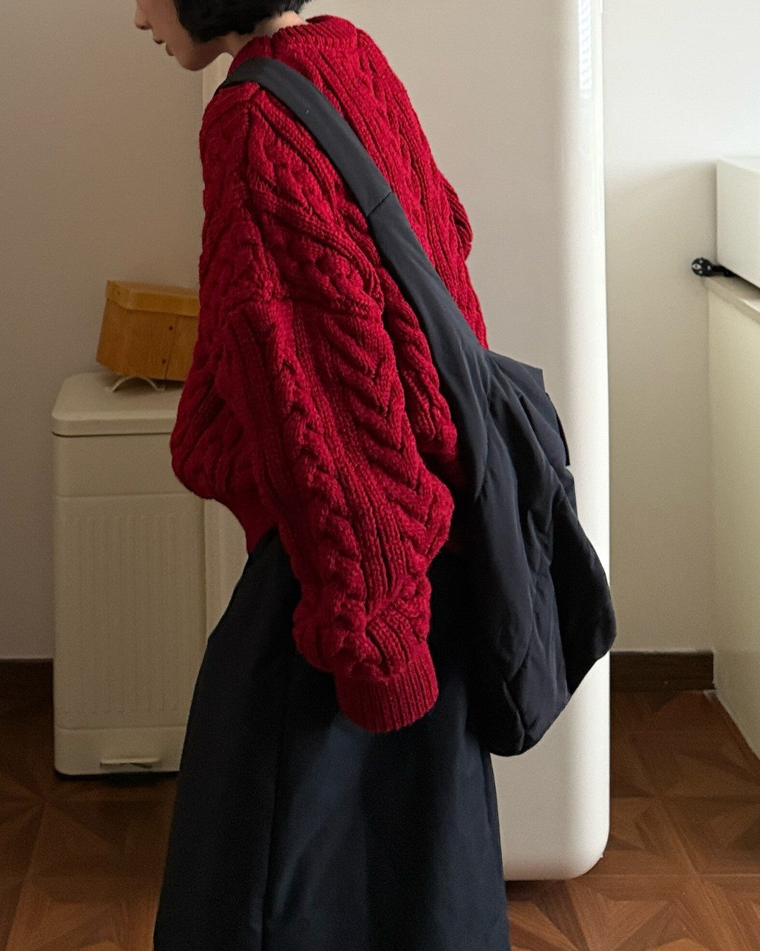 cable knit loose fit sweater 3color 【NINE7267】