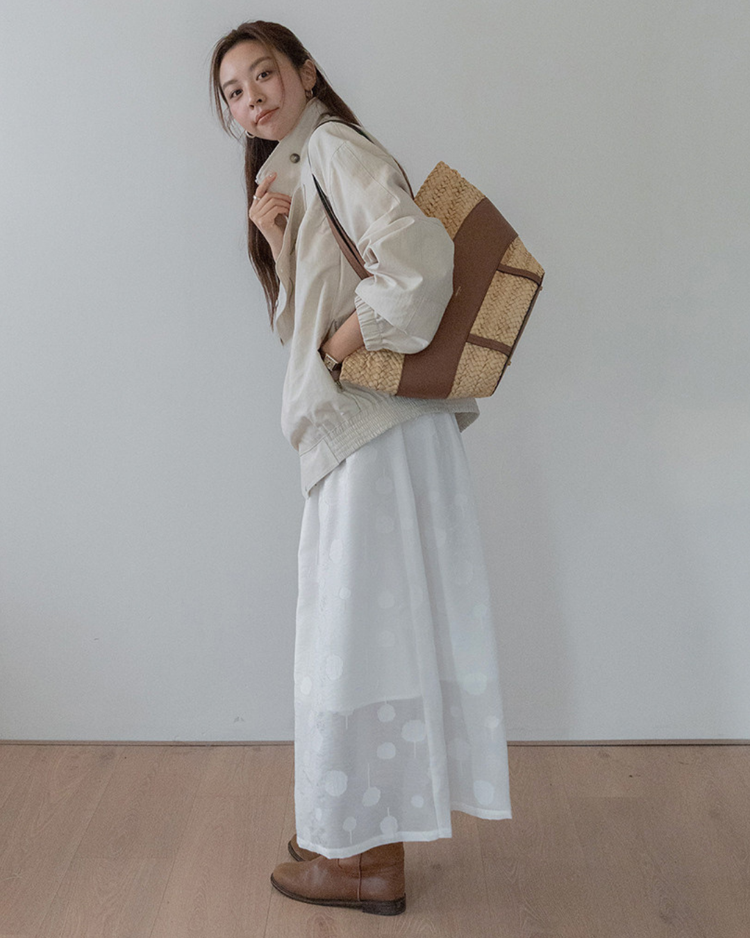casual trench style zip jacket 2color 【NINE7278】