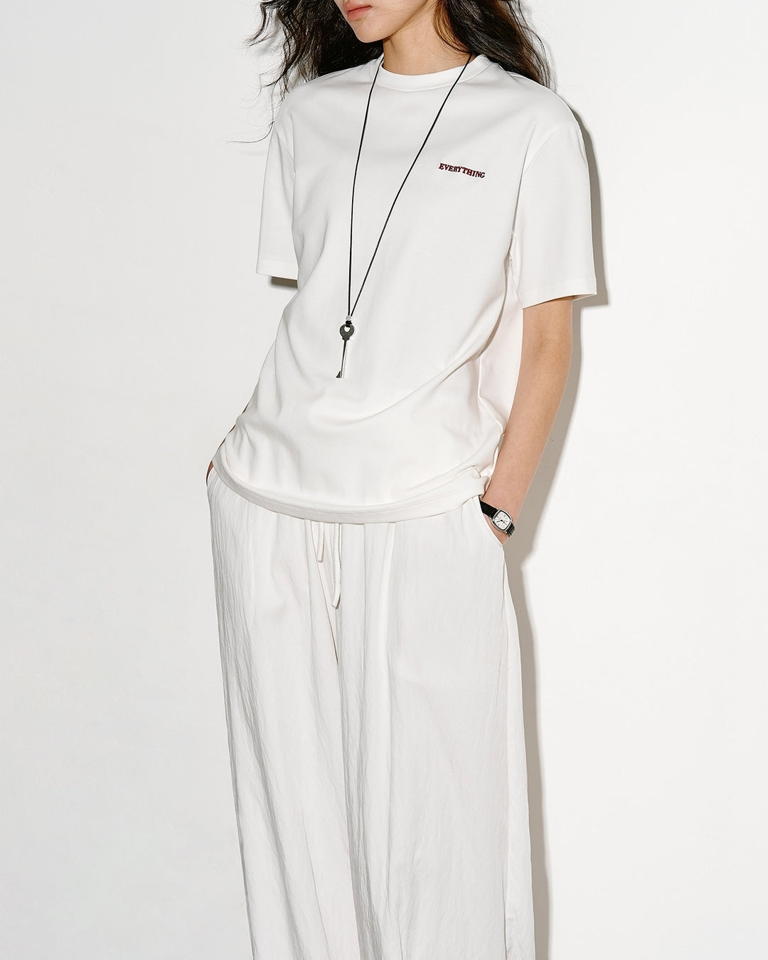 mini print basic t-shirt 2color【NINE0351】