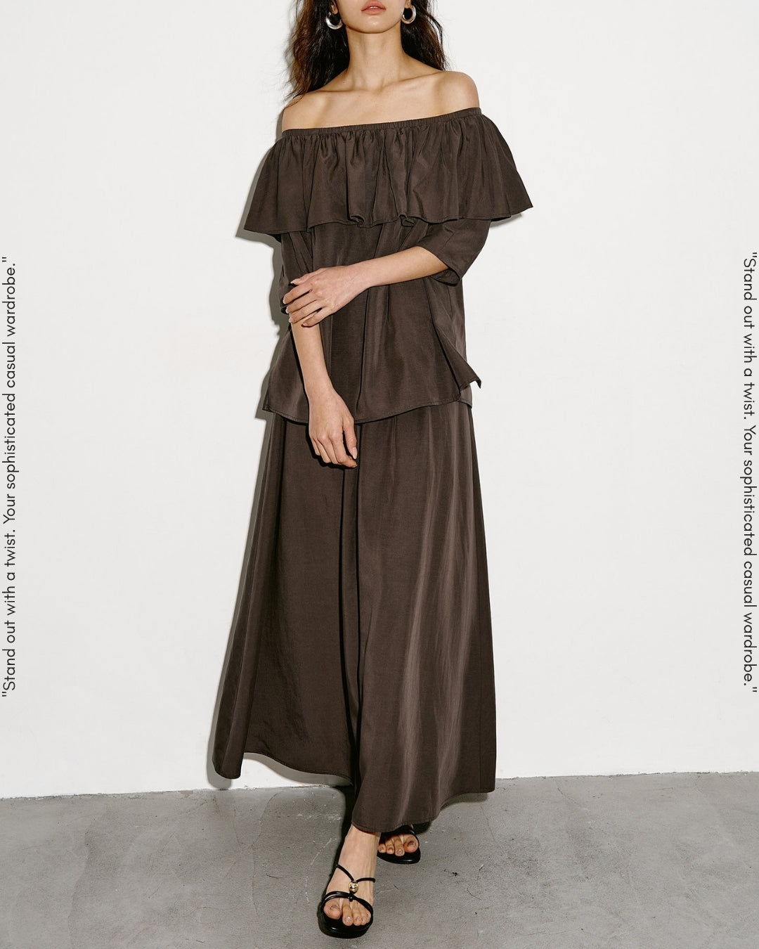 2-way frill blouse & skirt setup【NINE0352】