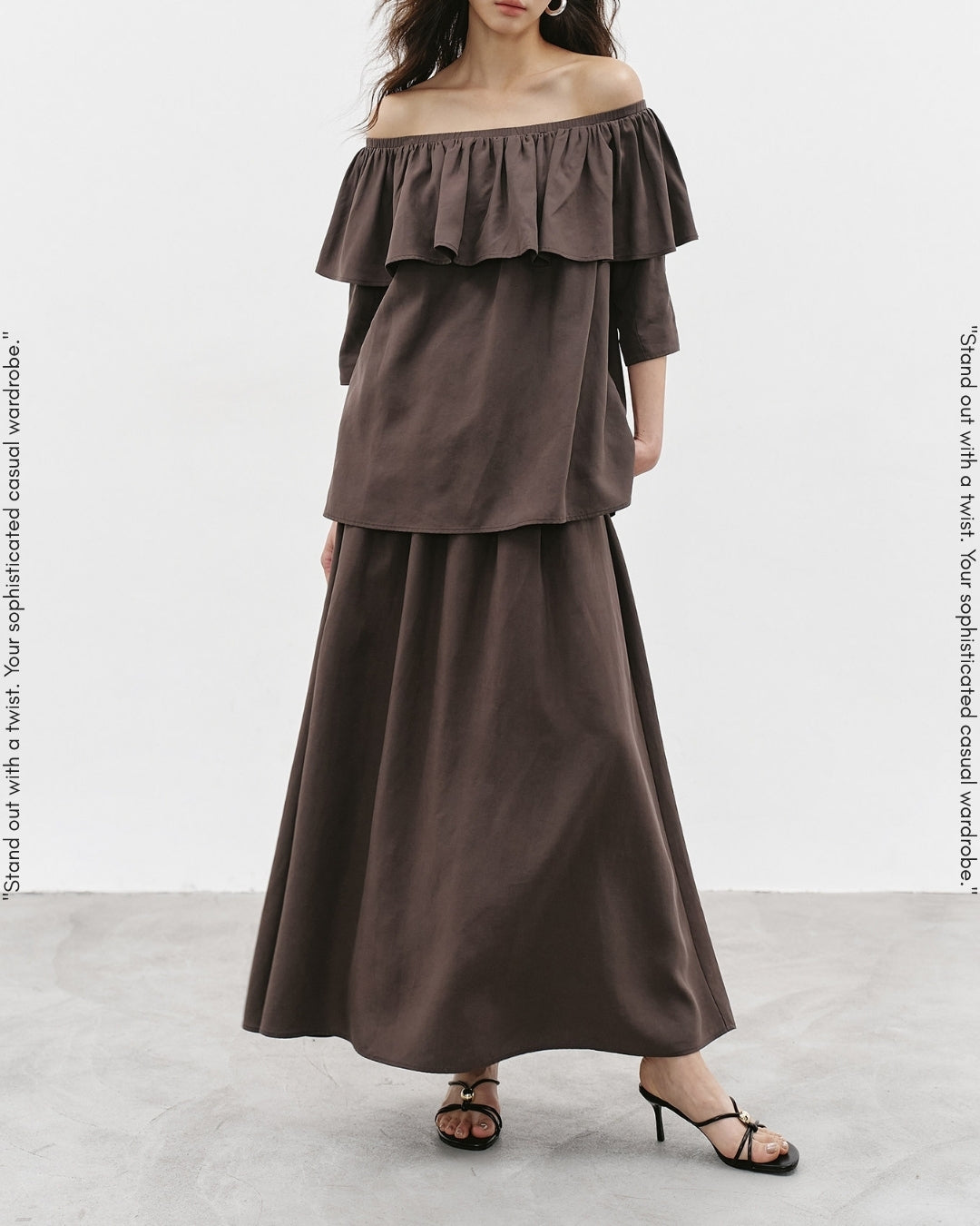 2-way frill blouse & skirt setup【NINE0352】