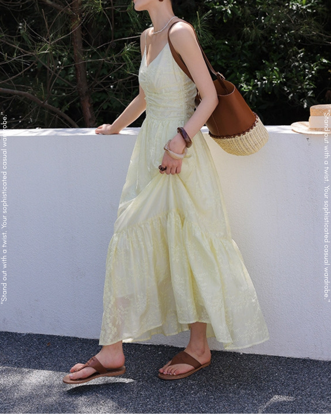 front gathered tiered one-piece【NINE0215】