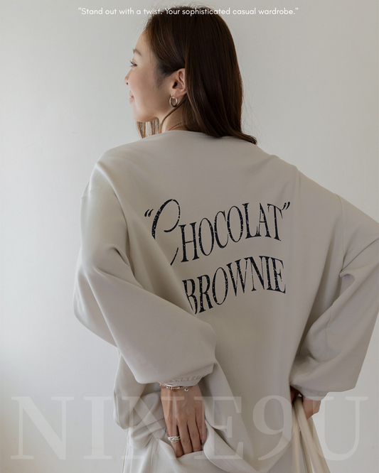embroidered sweatshirt short pants setup 3color 【NINE7282】