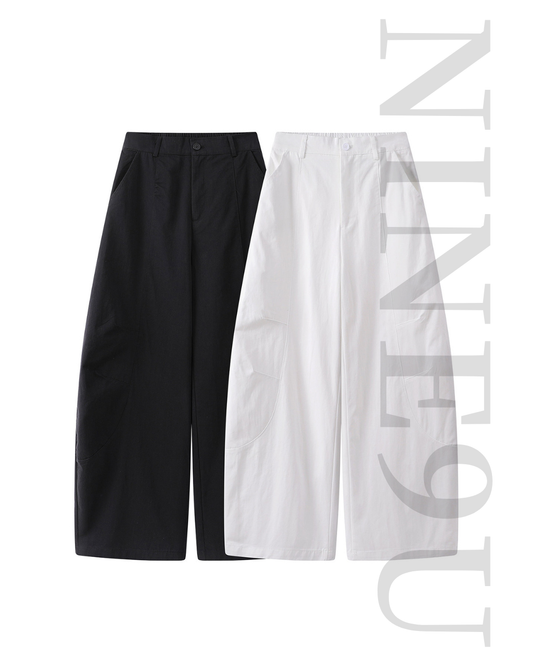 balloon curve wide leg pants 4color 【NINE7306】
