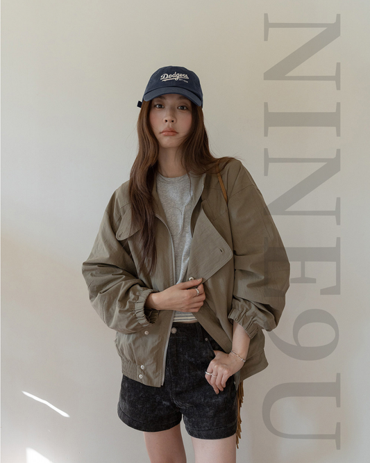 casual trench style zip jacket 2color 【NINE7278】