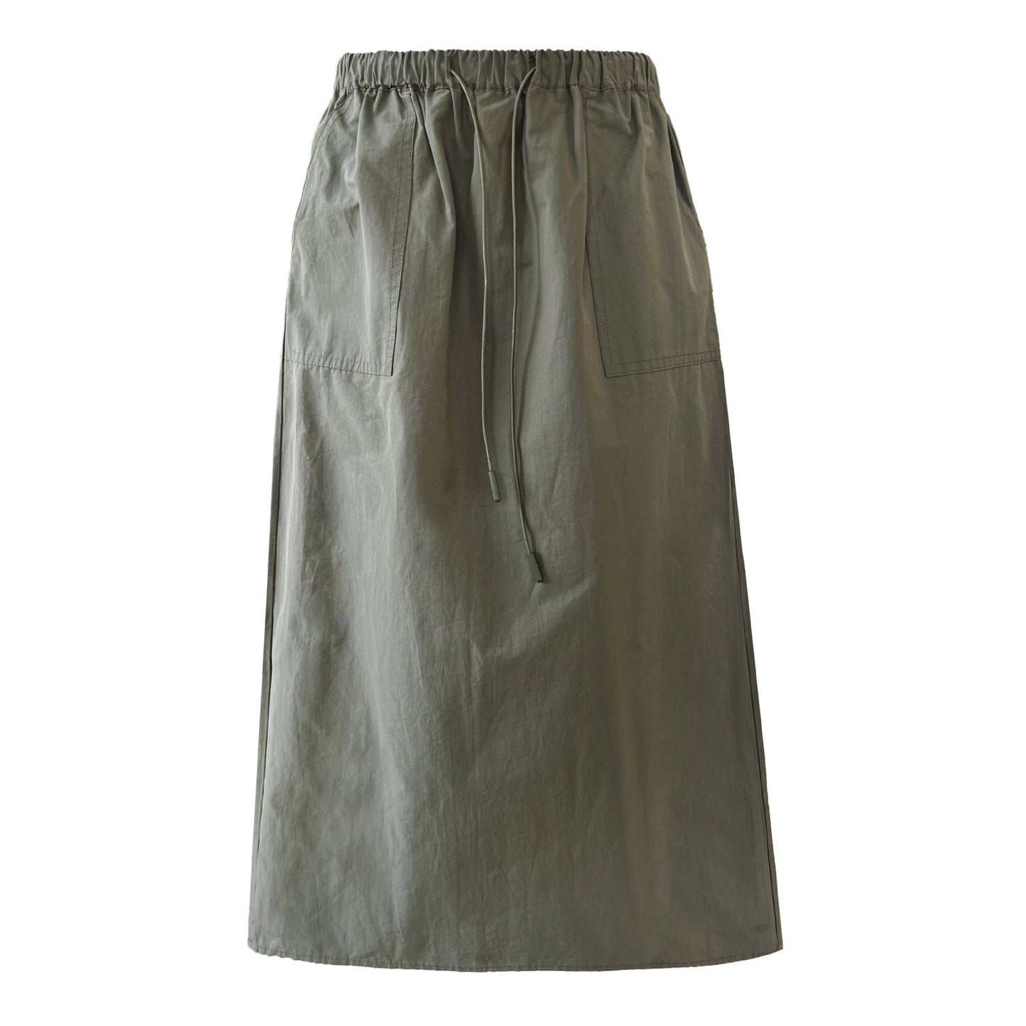 casual drawstring straight long skirt 2color 【NINE7256】