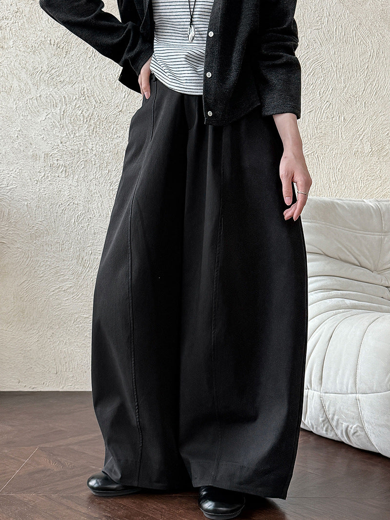 wide leg cocoon pants 4color 【NINE7232】