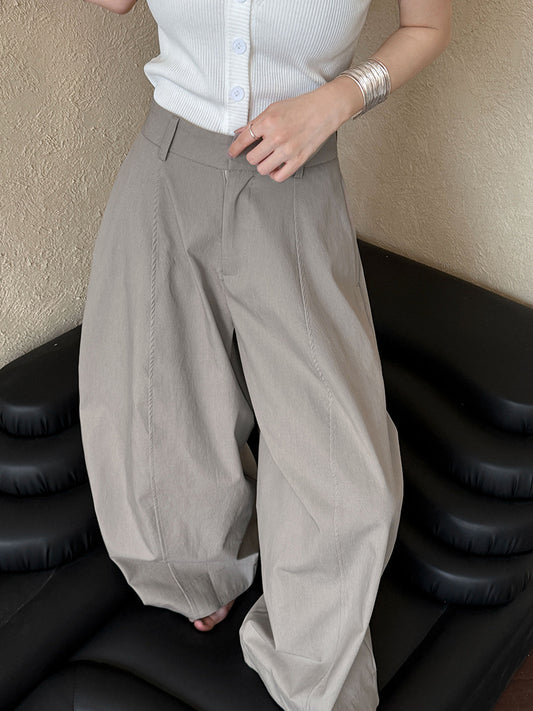 curved seam balloon wide pants 3color 【NINE7064】