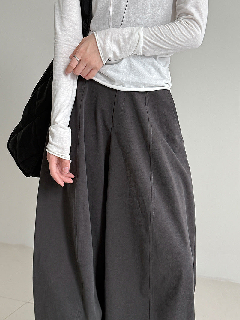 wide leg cocoon pants 4color 【NINE7232】
