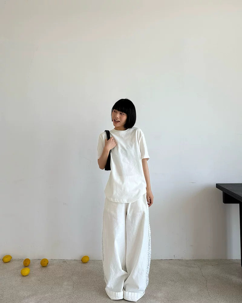 basic relaxed fit cotton tshirt 3color【NINE7007】