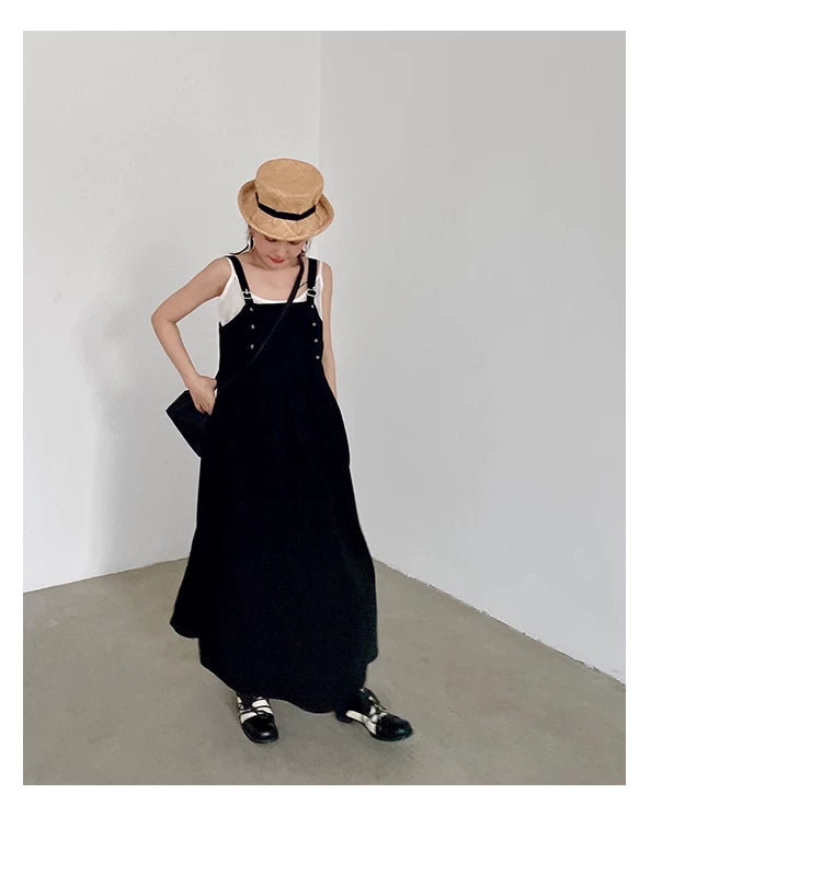 casual flared camisole long dress 1color 【NINE7054】