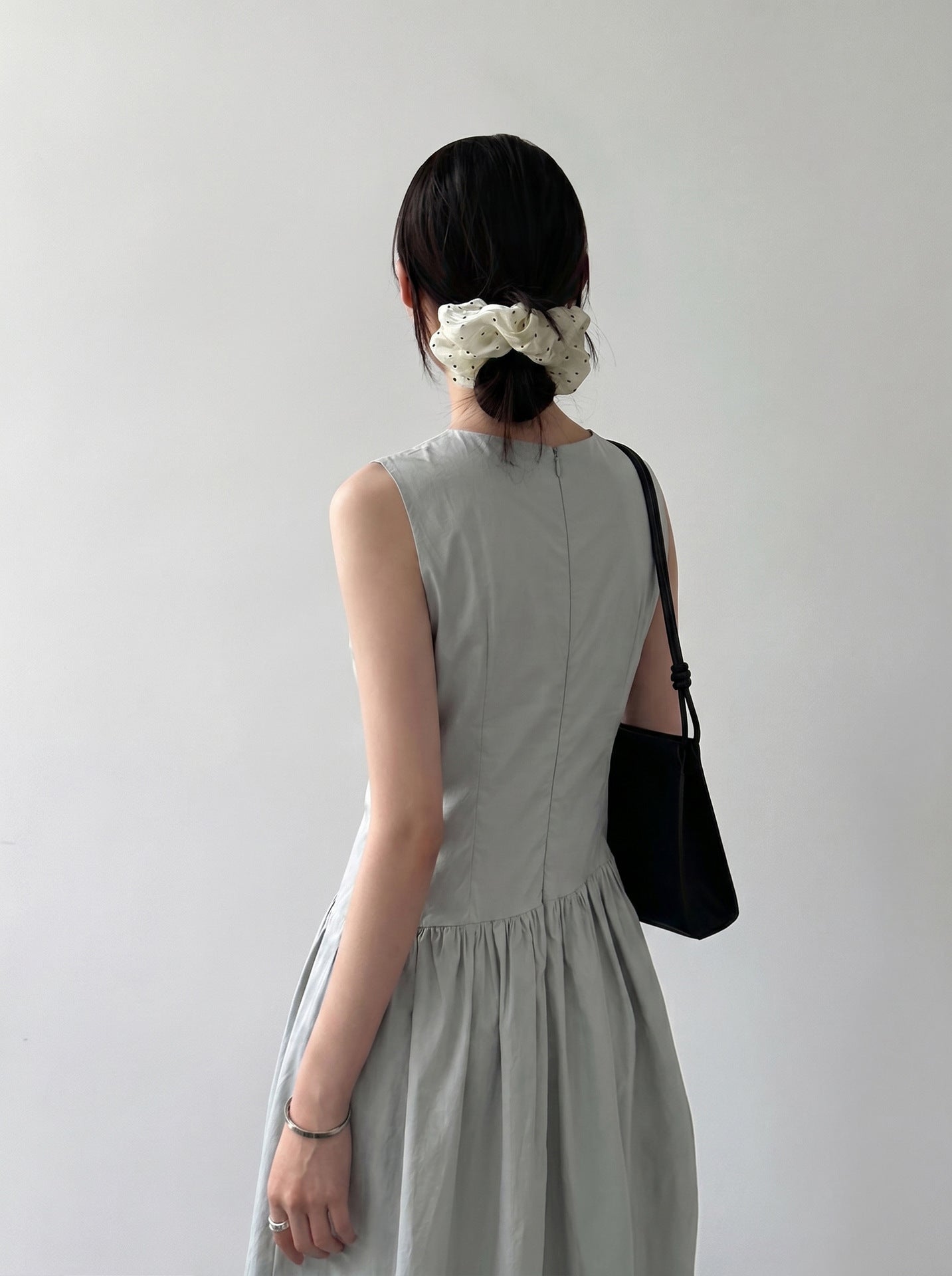 waist tie sleeveless maxi dress 3color 【NINE7237】
