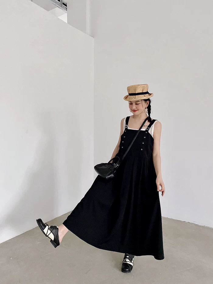 casual flared camisole long dress 1color 【NINE7054】