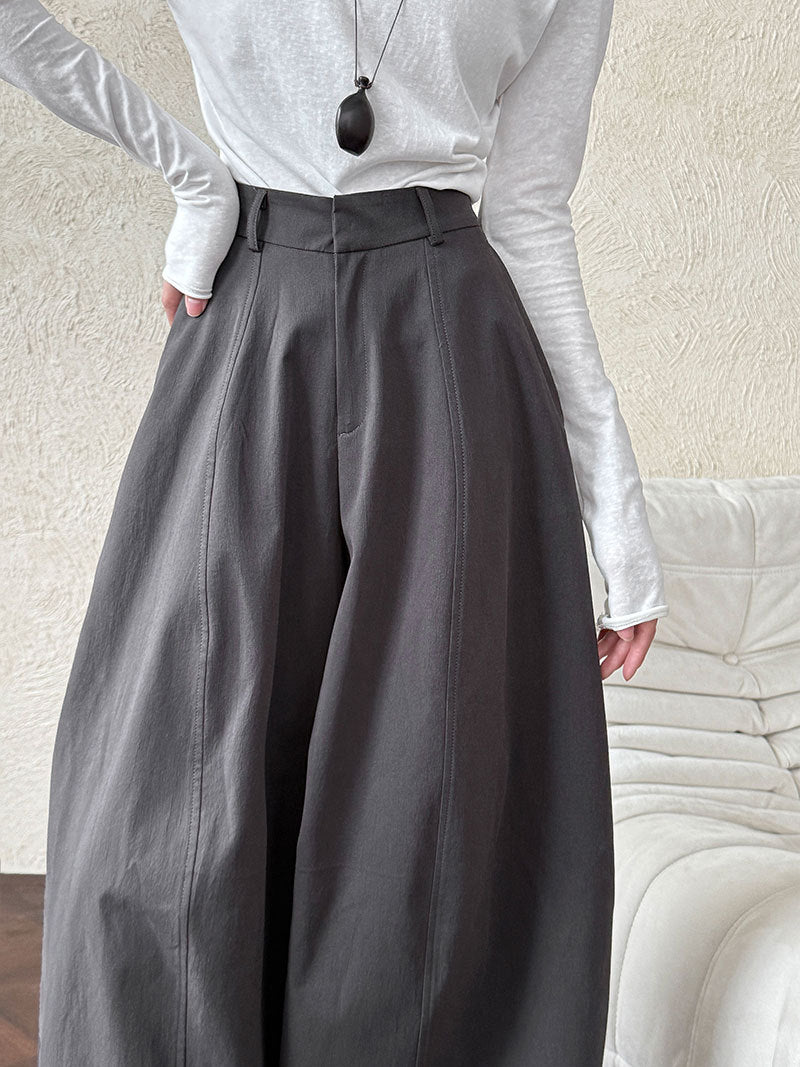 wide leg cocoon pants 4color 【NINE7232】