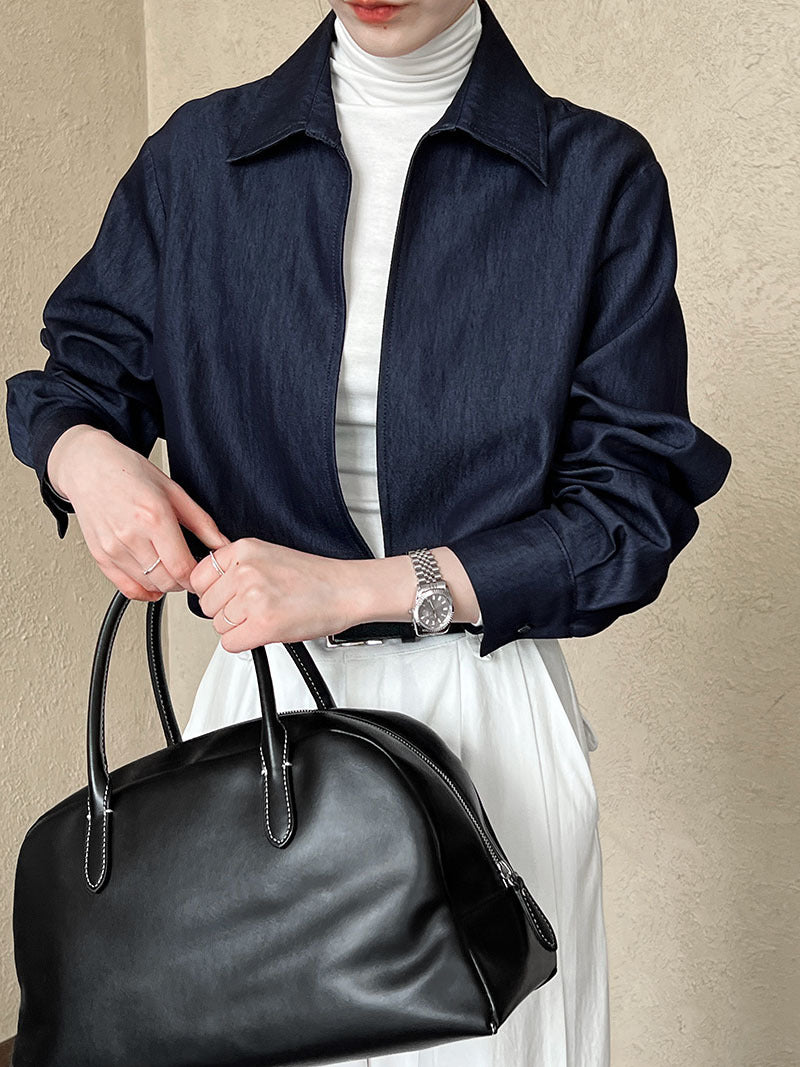 deep v neck collar shirt 1color 【NINE7248】