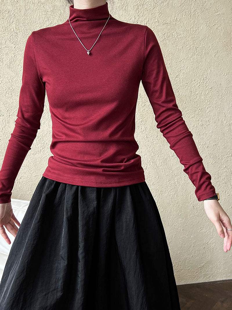 slim turtleneck long sleeve top 6color 【NINE7262】