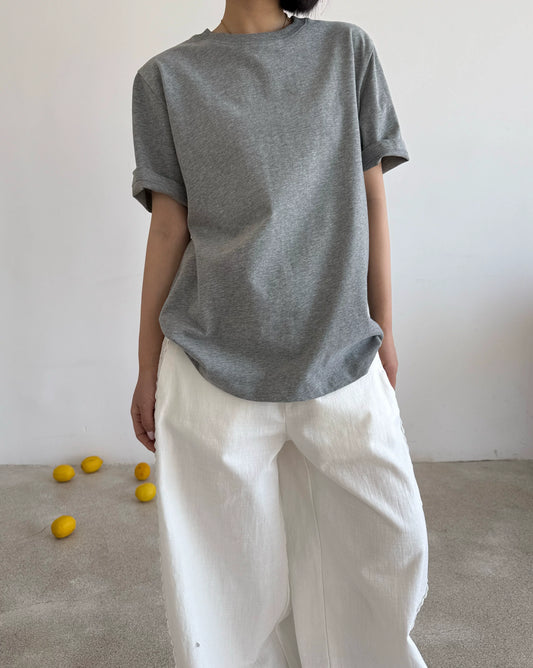 basic relaxed fit cotton tshirt 3color【NINE7007】