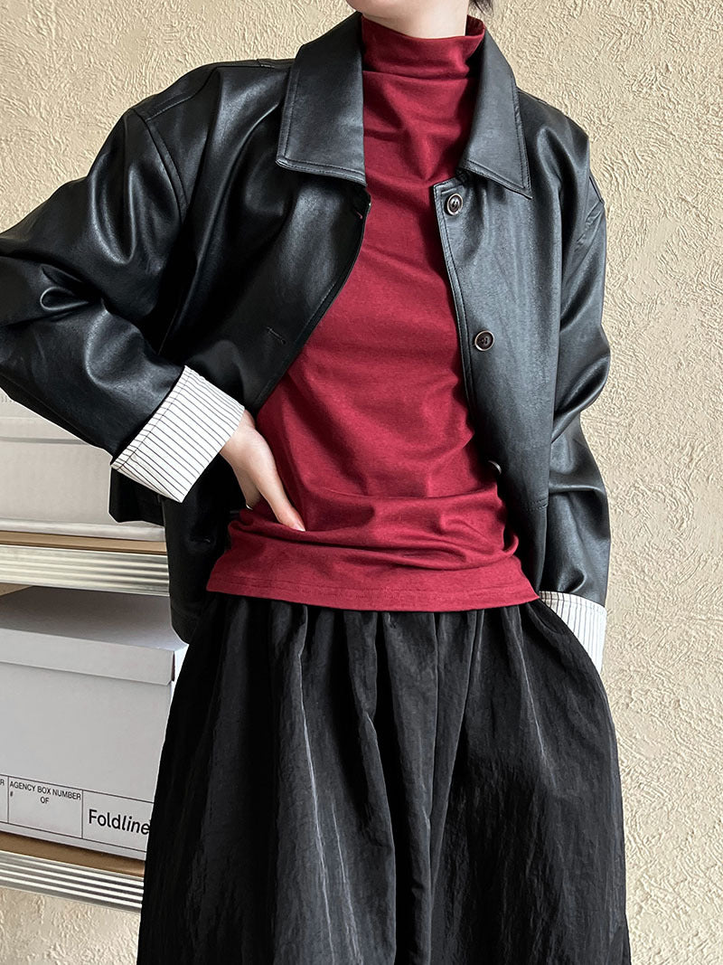 slim turtleneck long sleeve top 6color 【NINE7262】