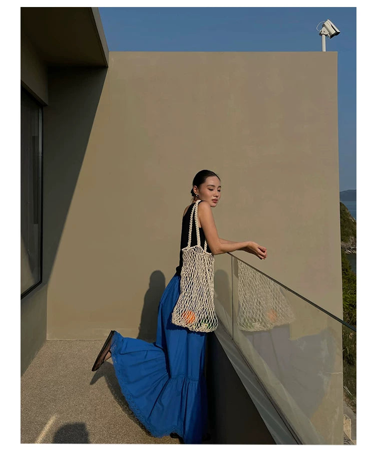 one shoulder rib sleeveless top 1color 【NINE7185】