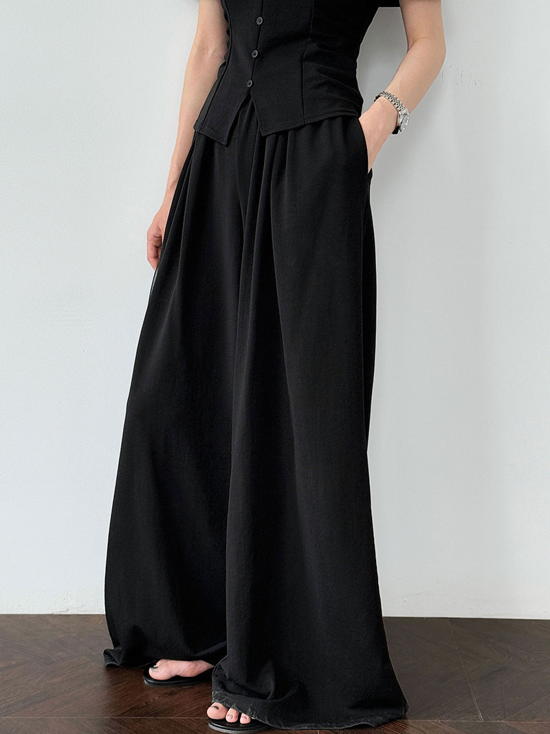 off shoulder top wide pants set 2color 【NINE7258】